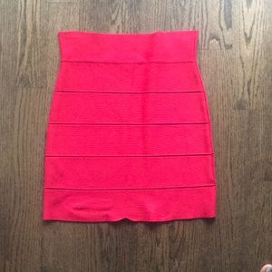 Never Worn BCBG MAXAZRIA Deep Red Bandage Skirt